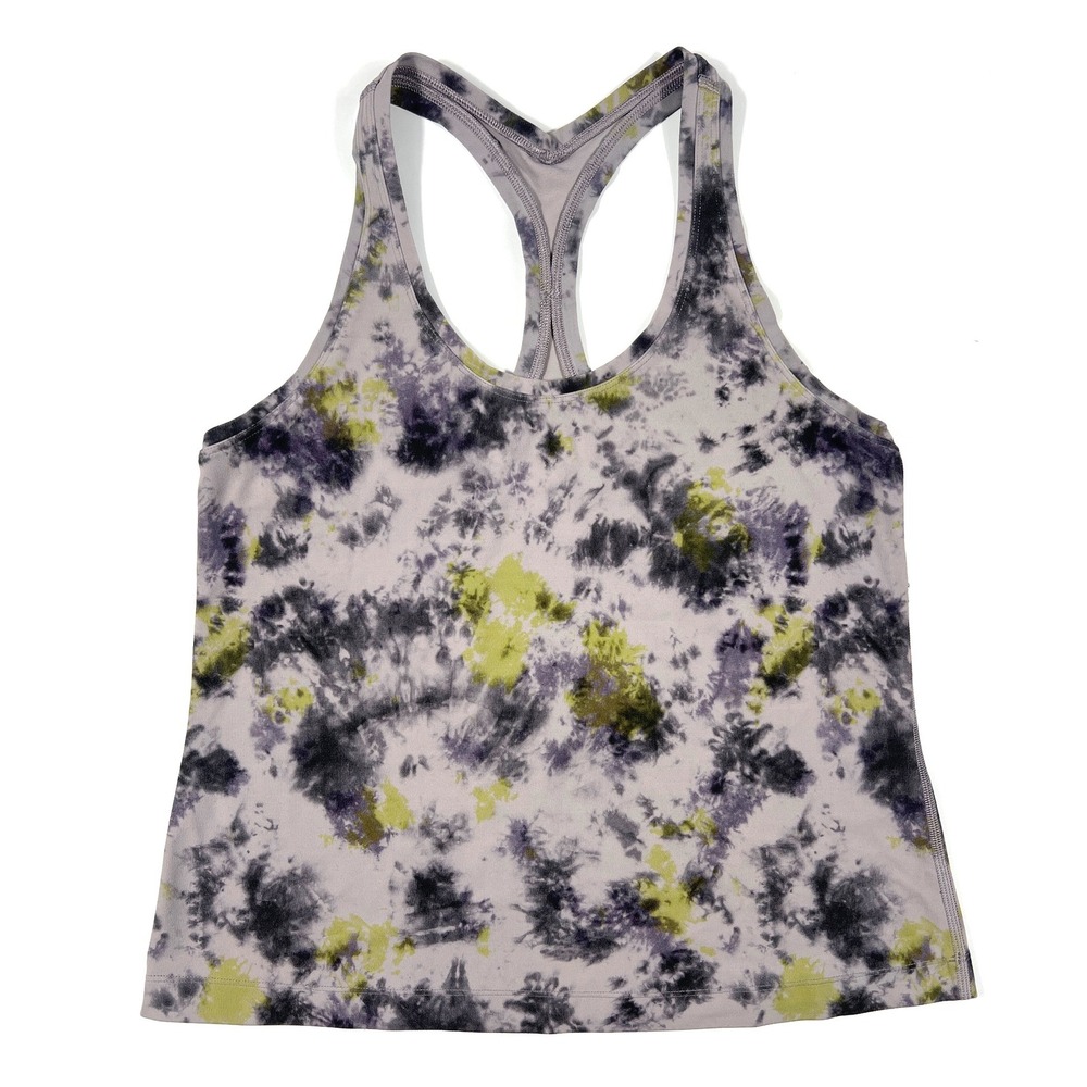 Lululemon Cool Racerback Tank Nulu Tie Dye Multi Size 8 GUC Yoga Pilates Workout